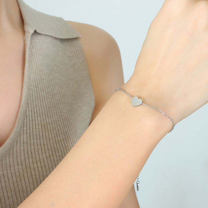Internet Celebrity Small Heart Bracelet Women's All-match Simple