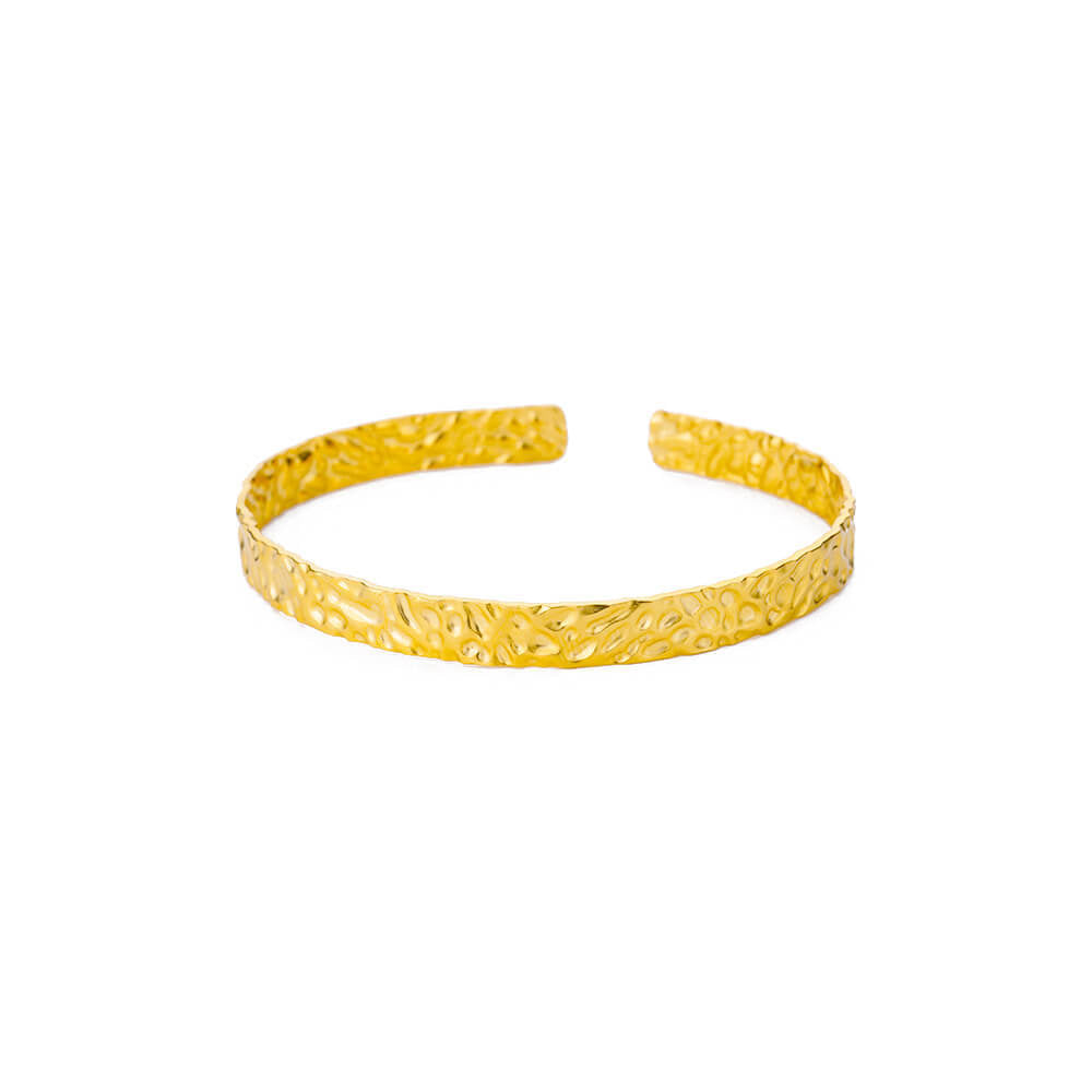 Unique Pleated Pattern Opening Bracelet Women
