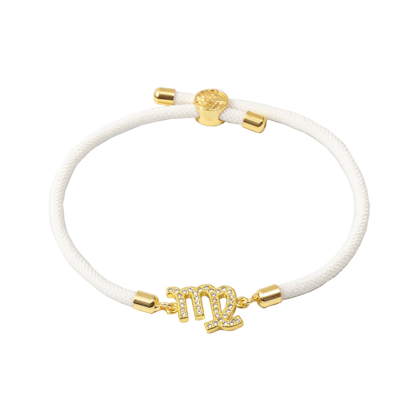 Copper Micro Inlaid Zircon Twelve Constellation Woven Milan Thread Carving Adjustable Bracelet