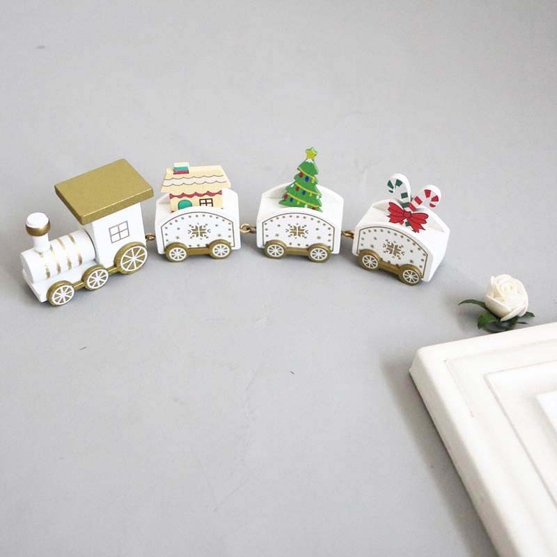 Small Train Christmas Party Children's Toy Model Wooden