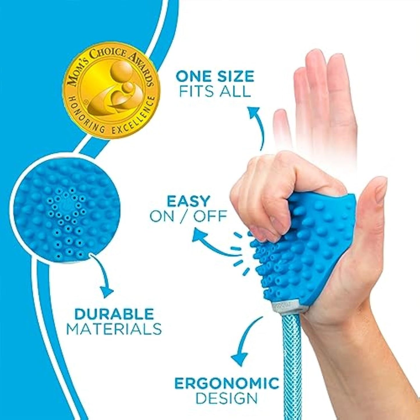 Pet Bathing Tool - The Ultimate Shower Companion For Your Pet - Compatible With Indoor Shower Or Outdoor Garden Hose - Includes Garden Hose And Shower Adapters
