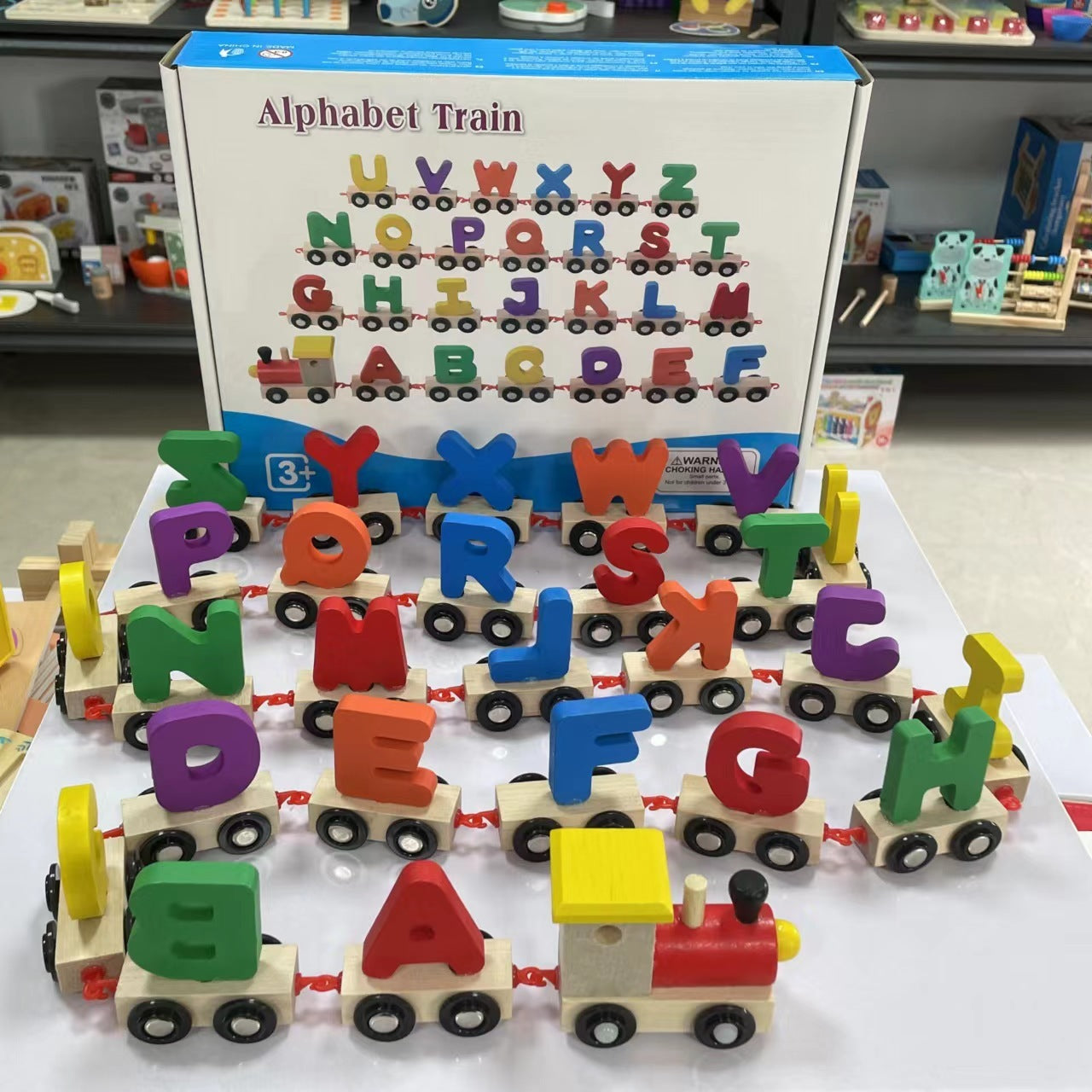 Magnetic Train Toy For Boys And Girls Wood Assembly