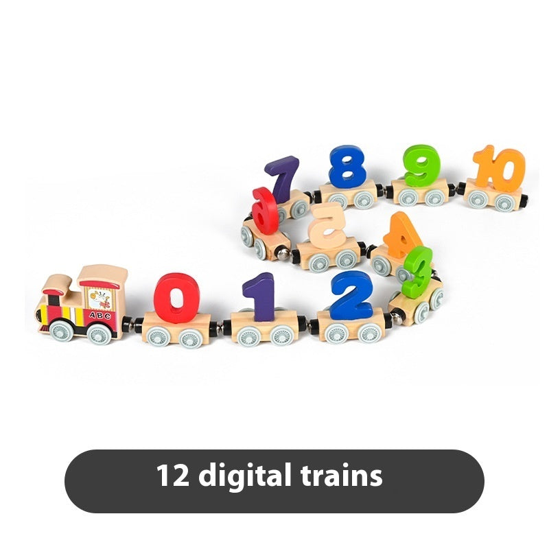 Magnetic Train Toy For Boys And Girls Wood Assembly