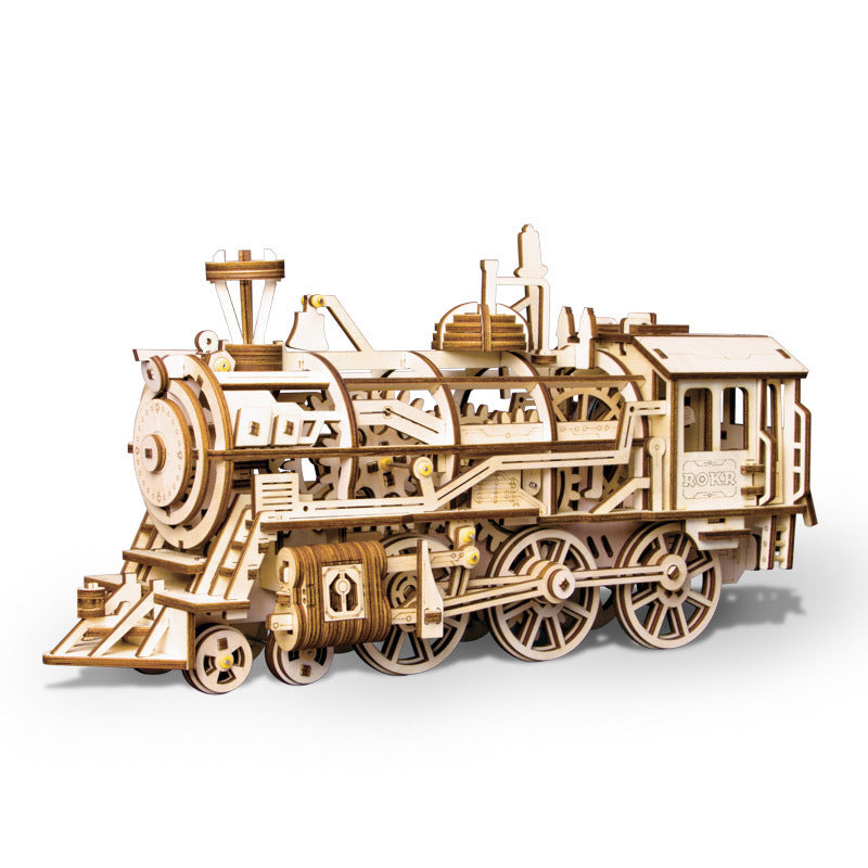 Steam Train 3D Three-dimensional Puzzle Mechanical Intelligence Toy