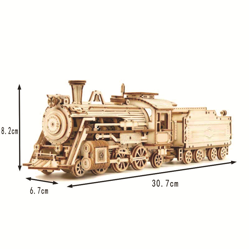Steam Train 3D Three-dimensional Puzzle Mechanical Intelligence Toy