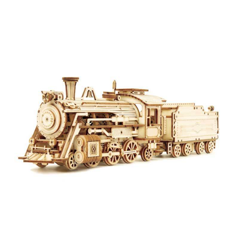 Steam Train 3D Three-dimensional Puzzle Mechanical Intelligence Toy