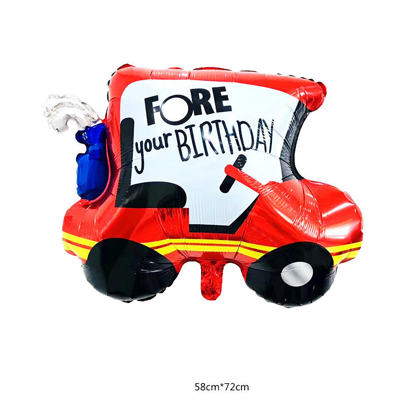 Large Transportation Vehicle Aluminum Film Balloon Children's Birthday Toy Train Decoration