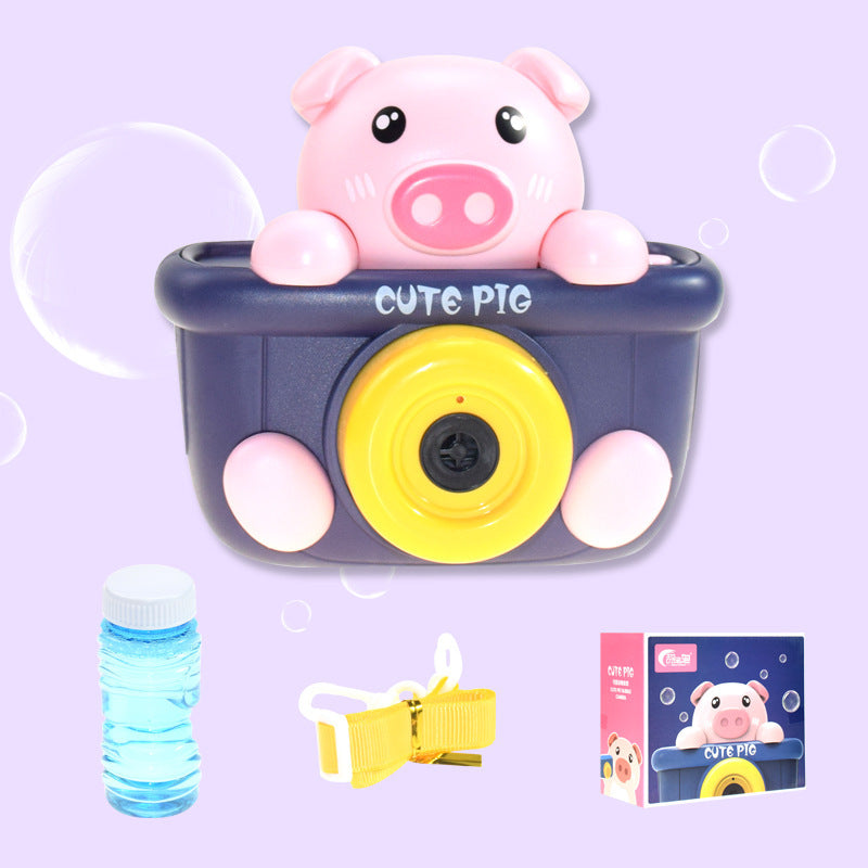 Electric Bubble Machine Automatic Cartoon Doughnut Shape Bubble Blower For Kids