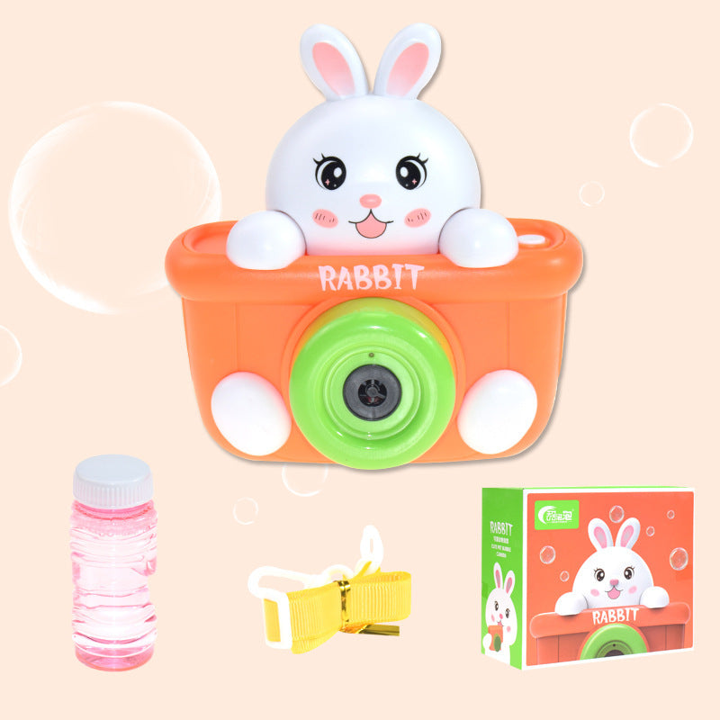 Electric Bubble Machine Automatic Cartoon Doughnut Shape Bubble Blower For Kids