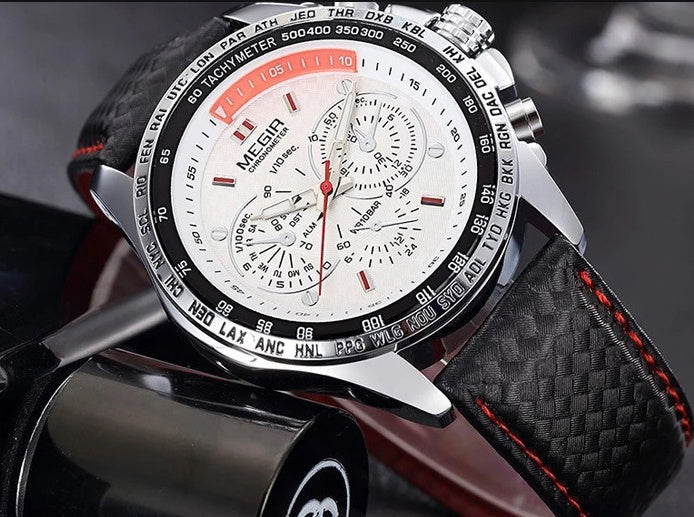 Original 1010 Leather Strap Waterproof Quartz Luxury Business Mens Watches