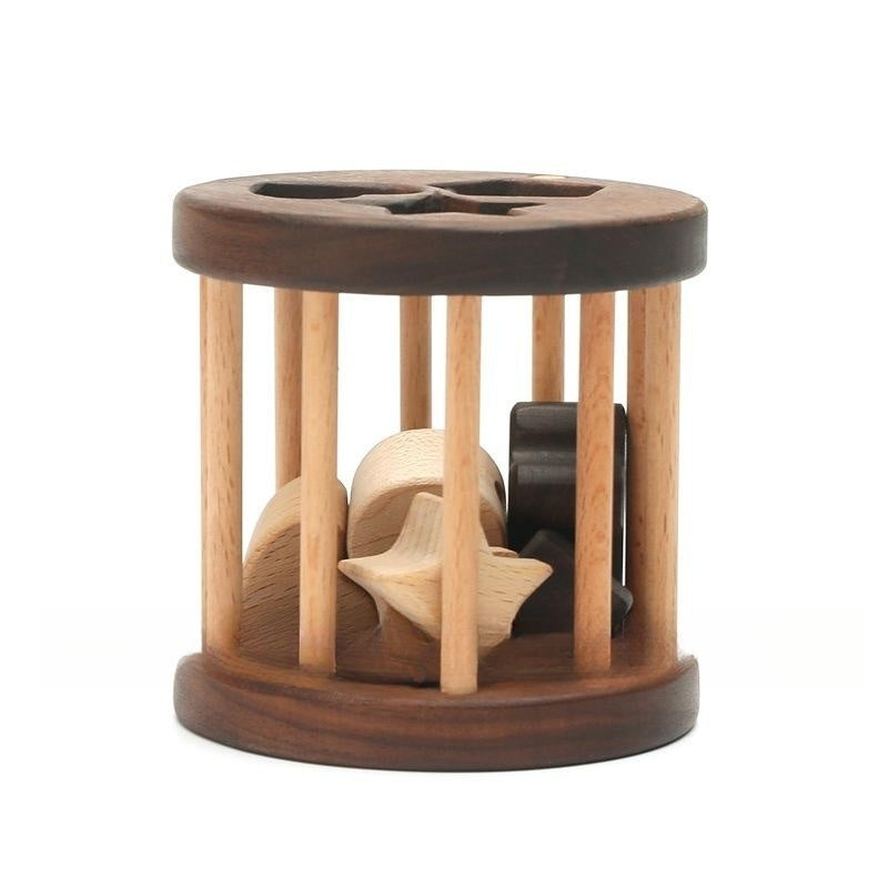Creative Wooden Baby Threading Game Ringing Bell 3-in-1 Toy