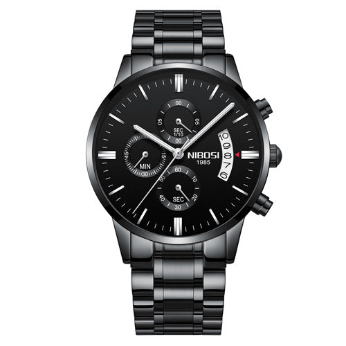 Top Brand Luxury Waterproof Full Steel Quartz Gold Clock Men