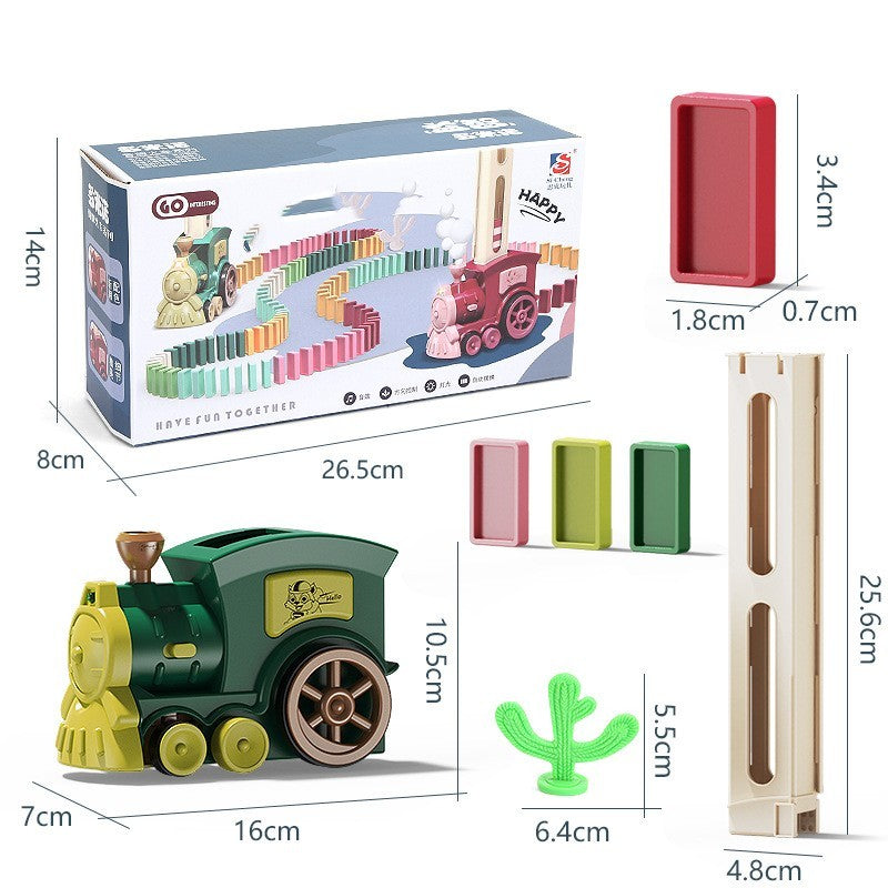Dominoes Small Train Children's Building Blocks Toy Electric