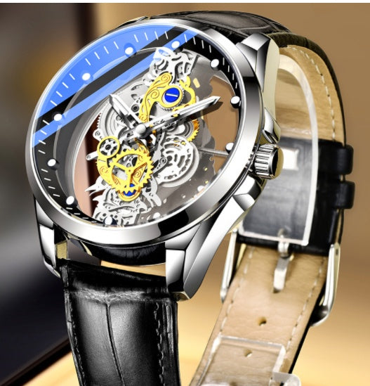 Men Skeleton Automatic Quartz Watch