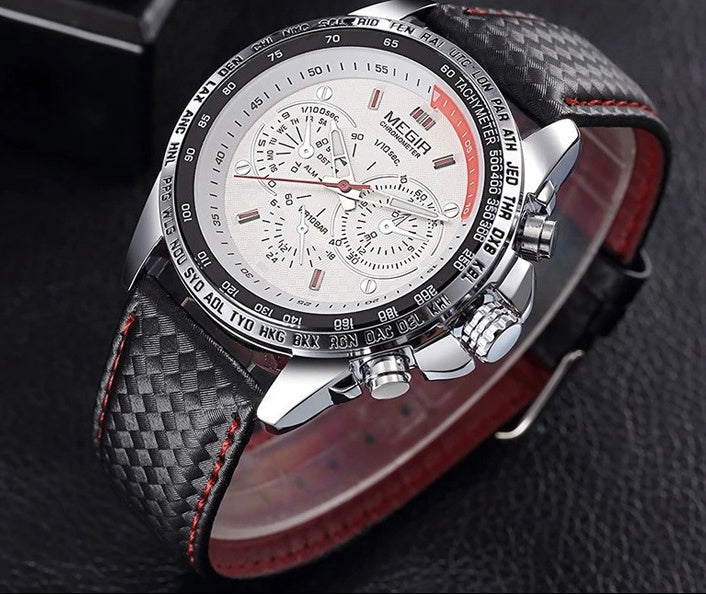 Original 1010 Leather Strap Waterproof Quartz Luxury Business Mens Watches