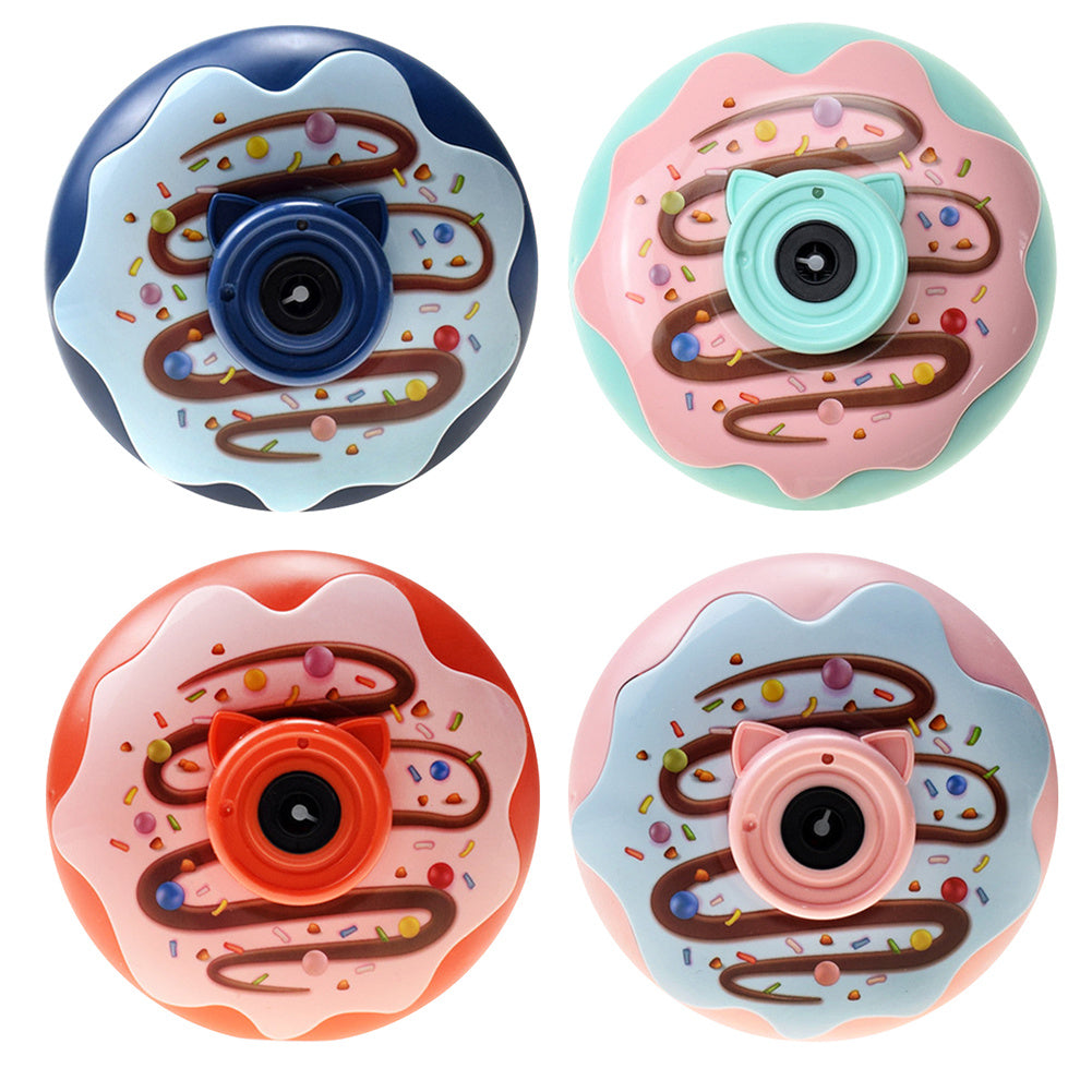 Electric Bubble Machine Automatic Cartoon Doughnut Shape Bubble Blower For Kids