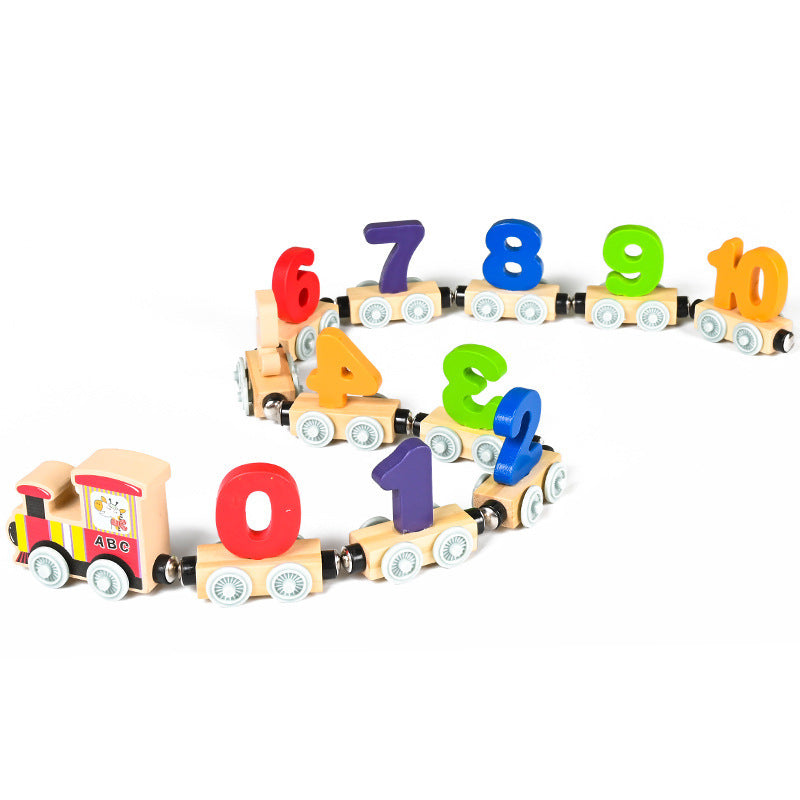 Magnetic Train Toy For Boys And Girls Wood Assembly