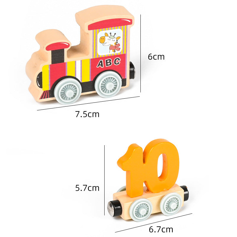 Magnetic Train Toy For Boys And Girls Wood Assembly