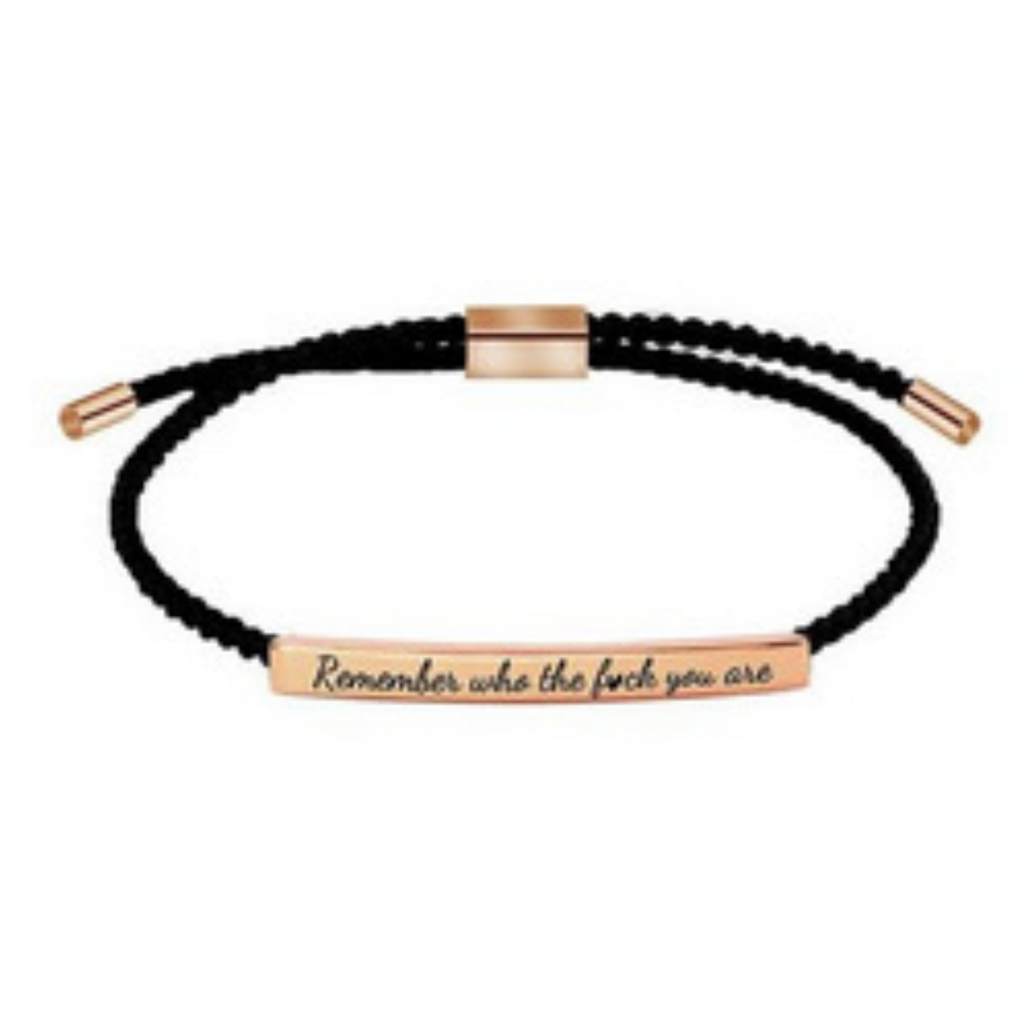 Adjustable Bent Tube Engraved Bracelet