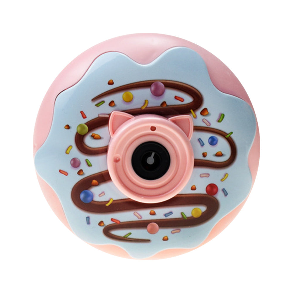 Electric Bubble Machine Automatic Cartoon Doughnut Shape Bubble Blower For Kids