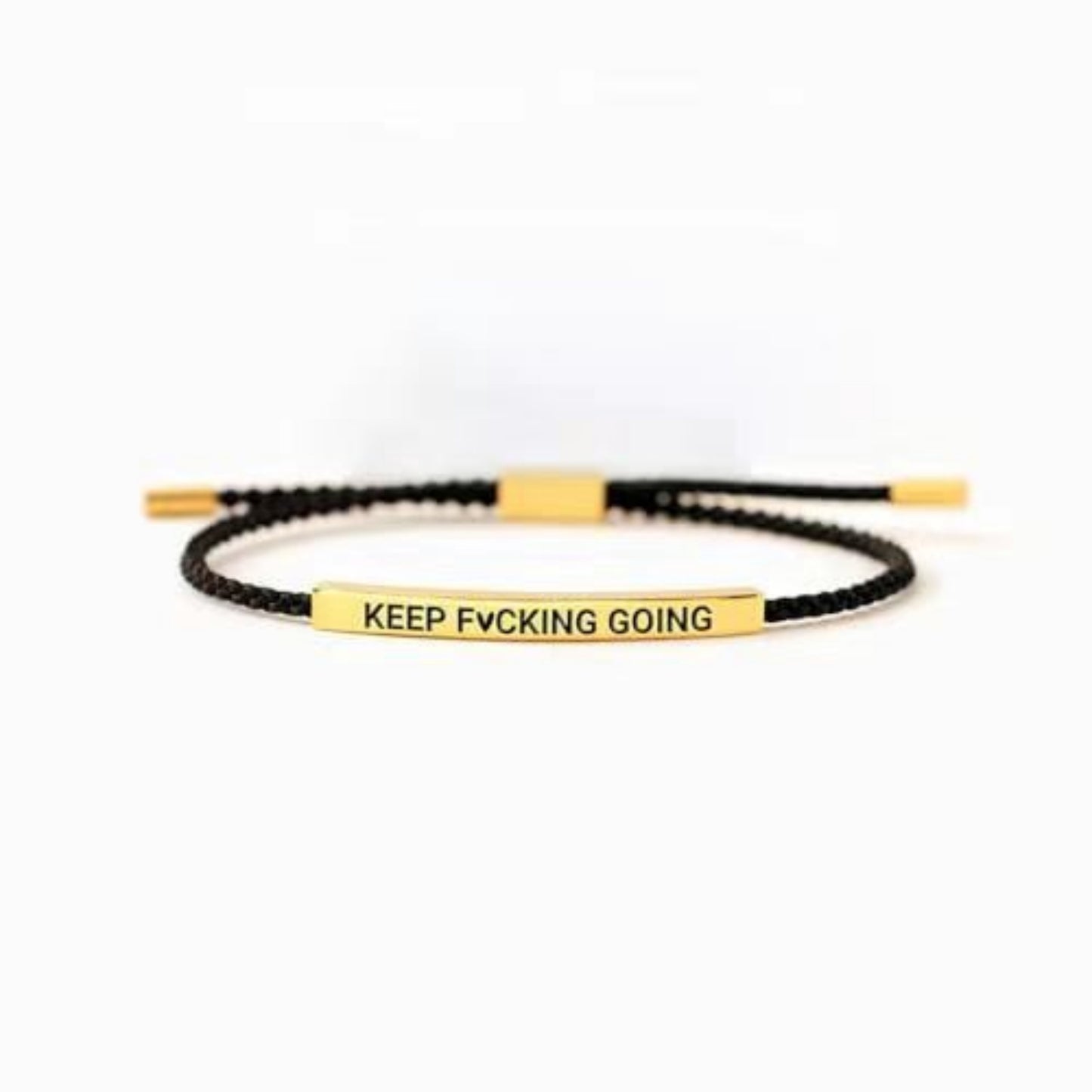 Adjustable Bent Tube Engraved Bracelet