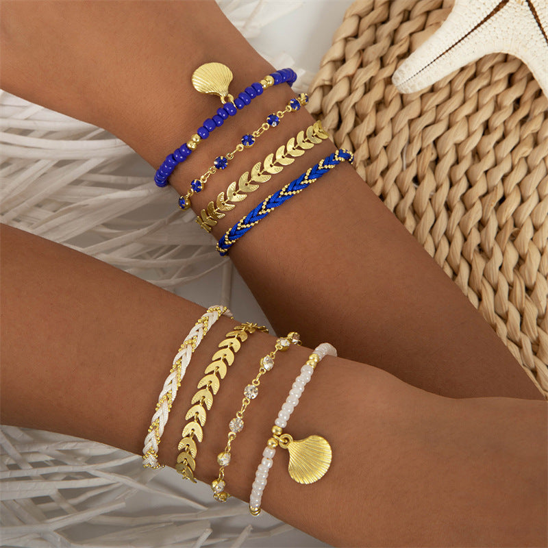 Bohemian Ocean Wind Starfish Shell Pearl Anklet