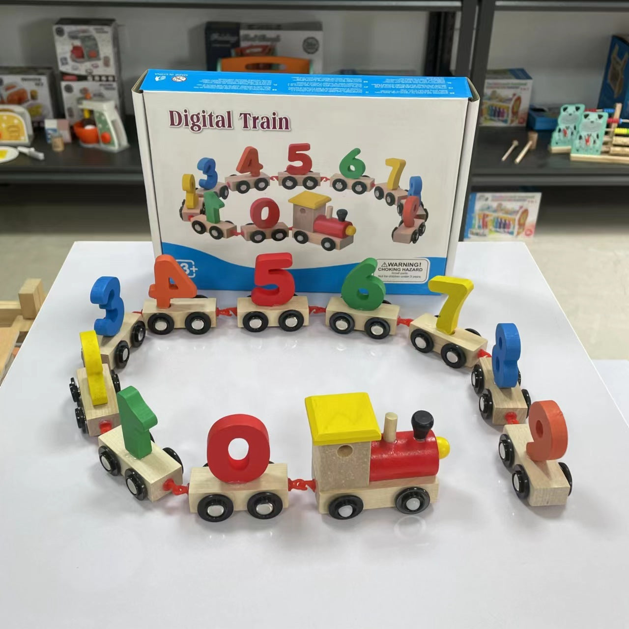 Magnetic Train Toy For Boys And Girls Wood Assembly