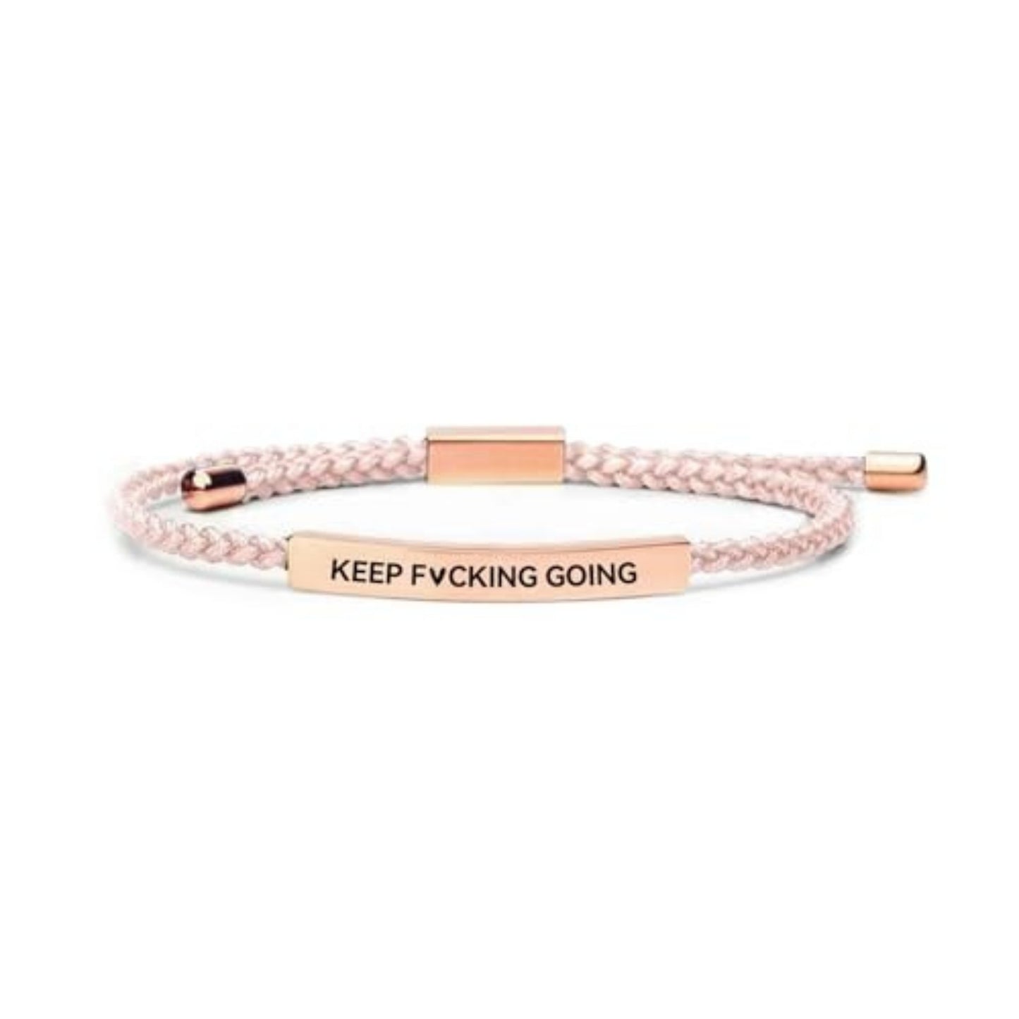 Adjustable Bent Tube Engraved Bracelet