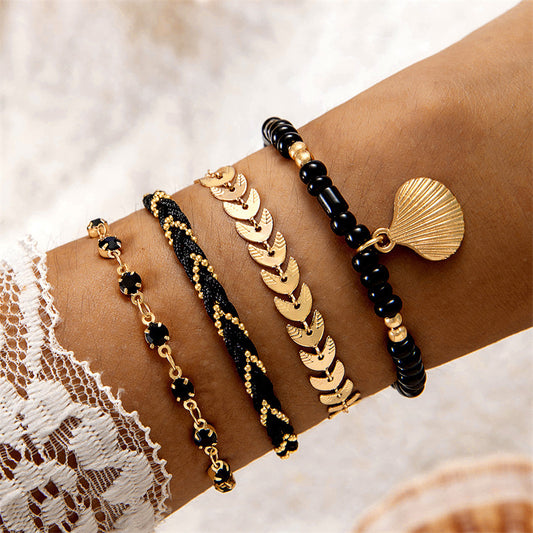 Bohemian Ocean Wind Starfish Shell Pearl Anklet
