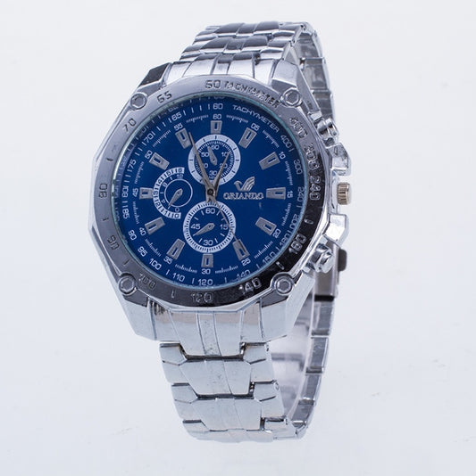 Silver Stainless Steel Mens Top Brand Luxury Watch