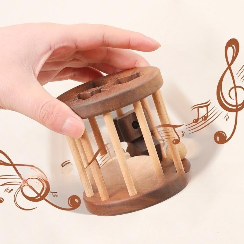 Creative Wooden Baby Threading Game Ringing Bell 3-in-1 Toy