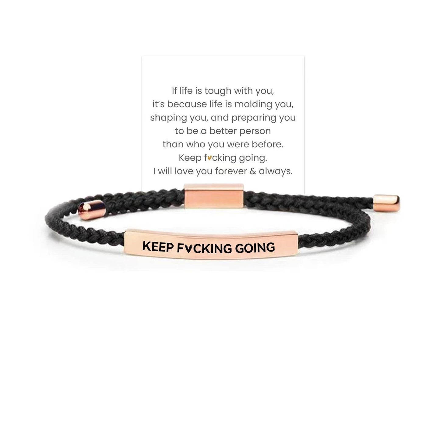 Adjustable Bent Tube Engraved Bracelet