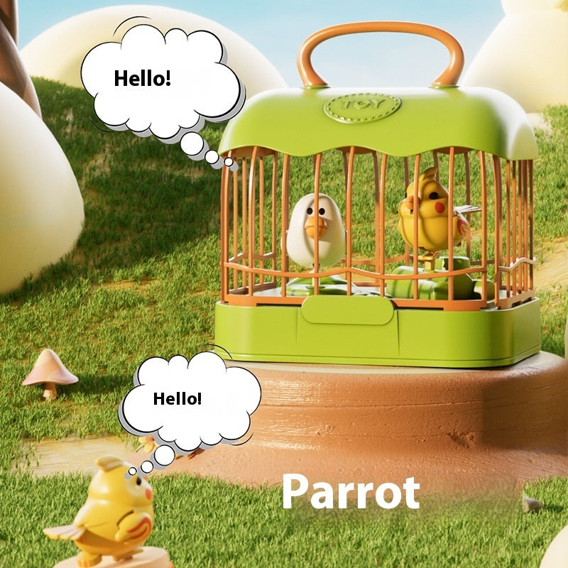 Talking Birdcage Aquarium Children's Light Music Educational Toys