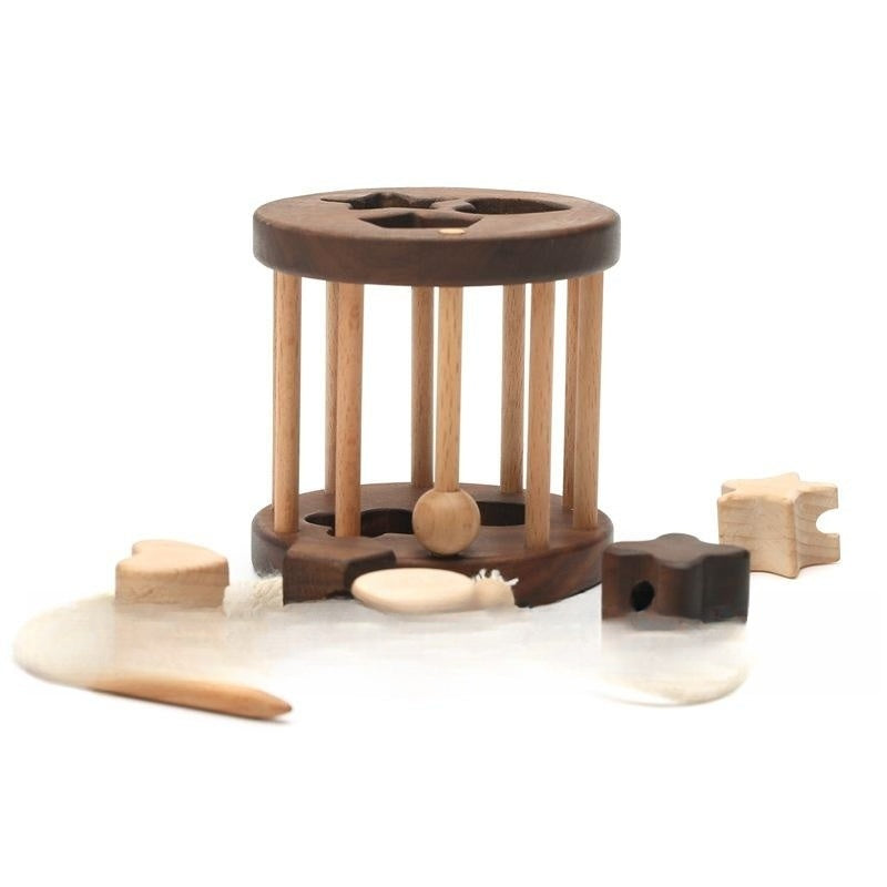 Creative Wooden Baby Threading Game Ringing Bell 3-in-1 Toy