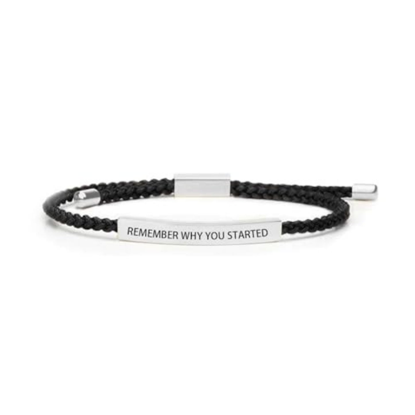 Adjustable Bent Tube Engraved Bracelet