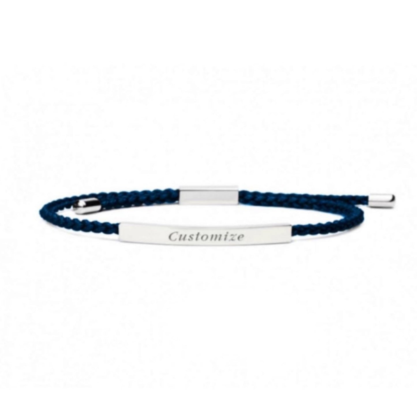 Adjustable Bent Tube Engraved Bracelet