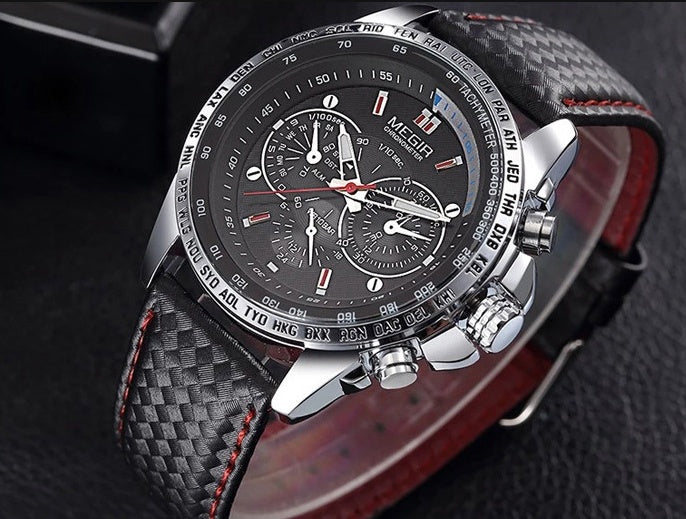 Original 1010 Leather Strap Waterproof Quartz Luxury Business Mens Watches