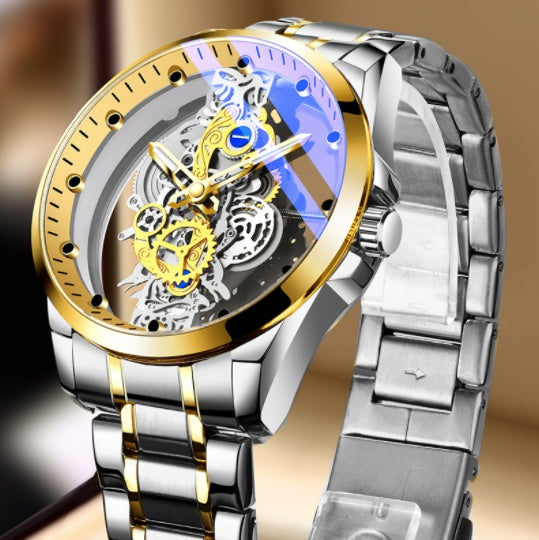 Men Skeleton Automatic Quartz Watch