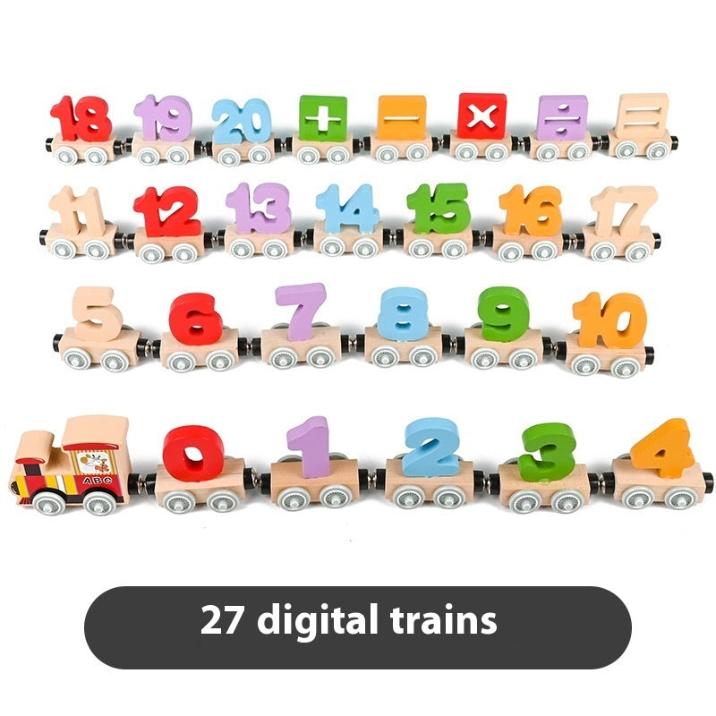 Magnetic Train Toy For Boys And Girls Wood Assembly