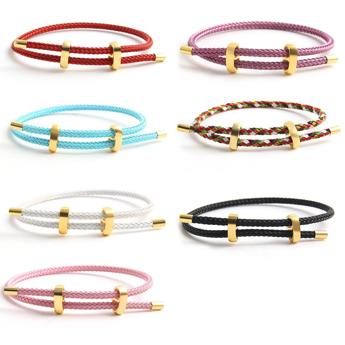 Color Wire Rope Bracelet Adjustable Horoscope Buckle Carrying Strap