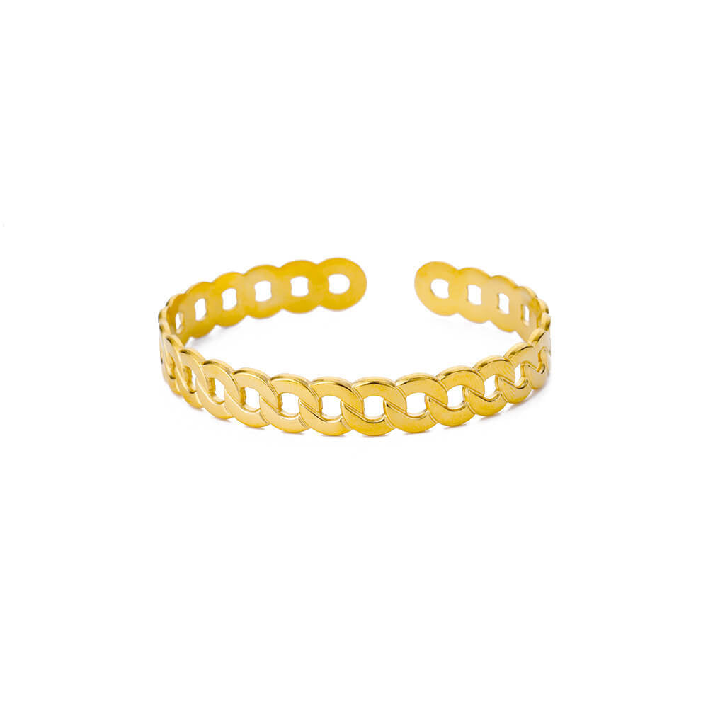 Unique Pleated Pattern Opening Bracelet Women
