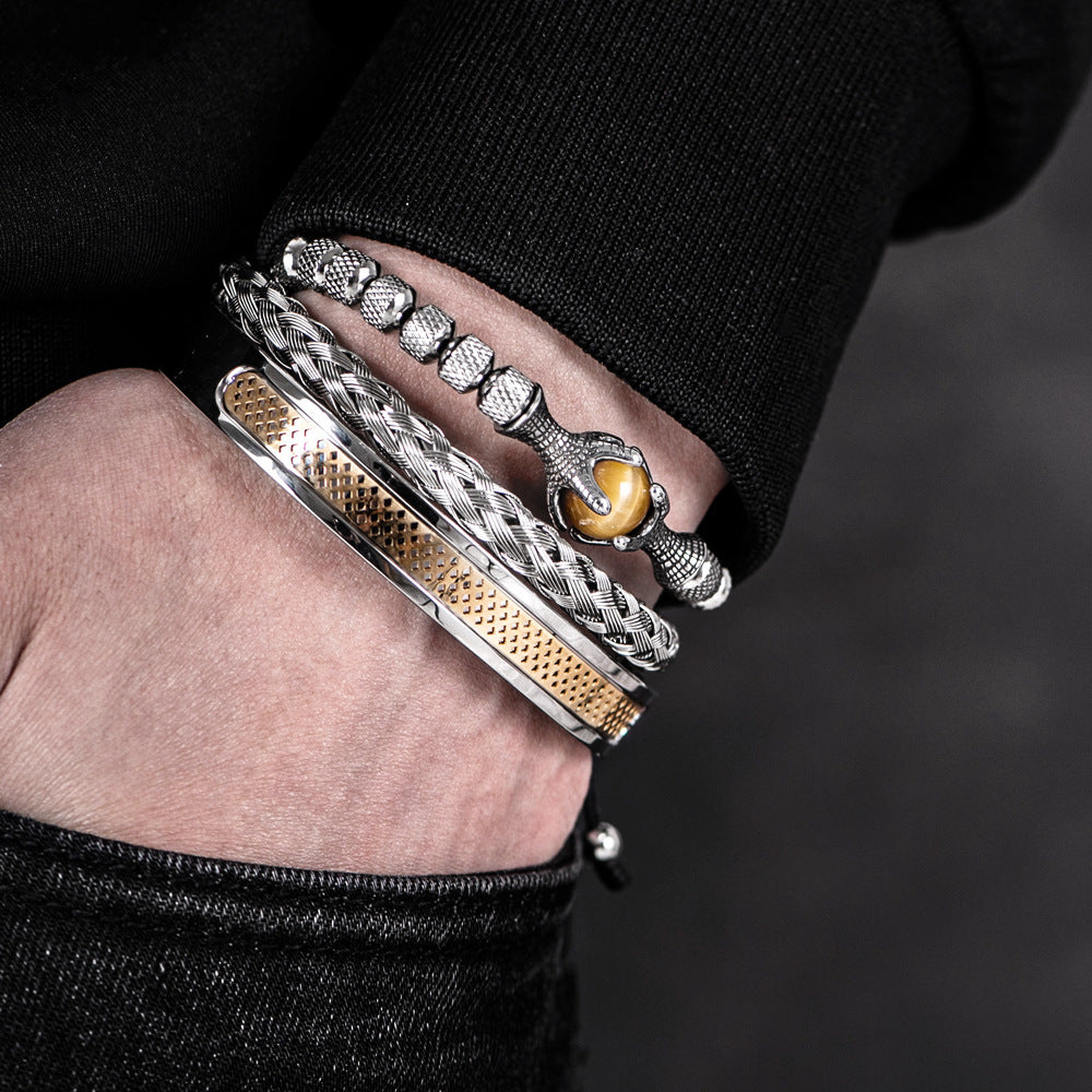 Bracelet Suit Stainless Steel Twist Bracelet