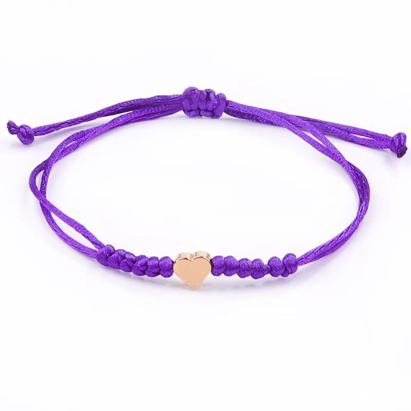 Love Woven Hand Strap Couple Hand-woven Adjustable Red Rope