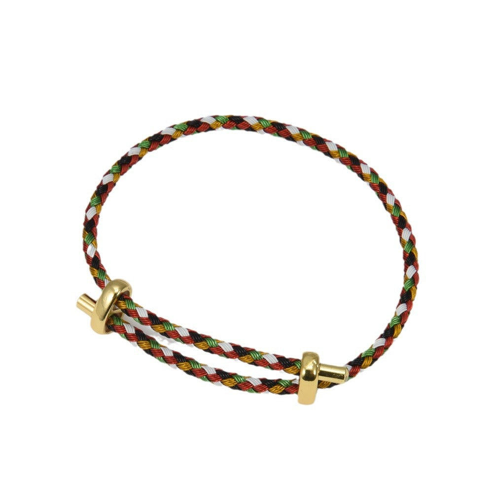 Color Wire Rope Bracelet Adjustable Horoscope Buckle Carrying Strap
