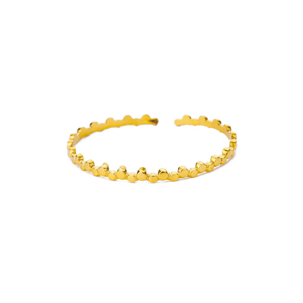 Unique Pleated Pattern Opening Bracelet Women