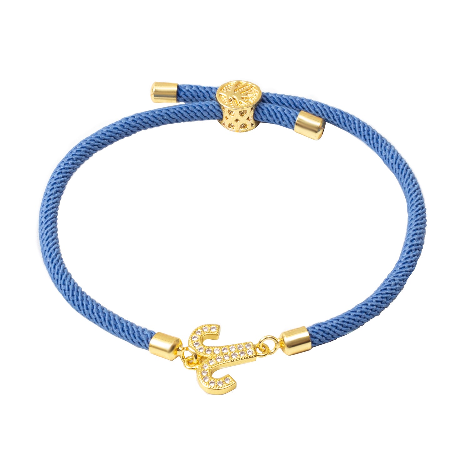 Copper Micro Inlaid Zircon Twelve Constellation Woven Milan Thread Carving Adjustable Bracelet