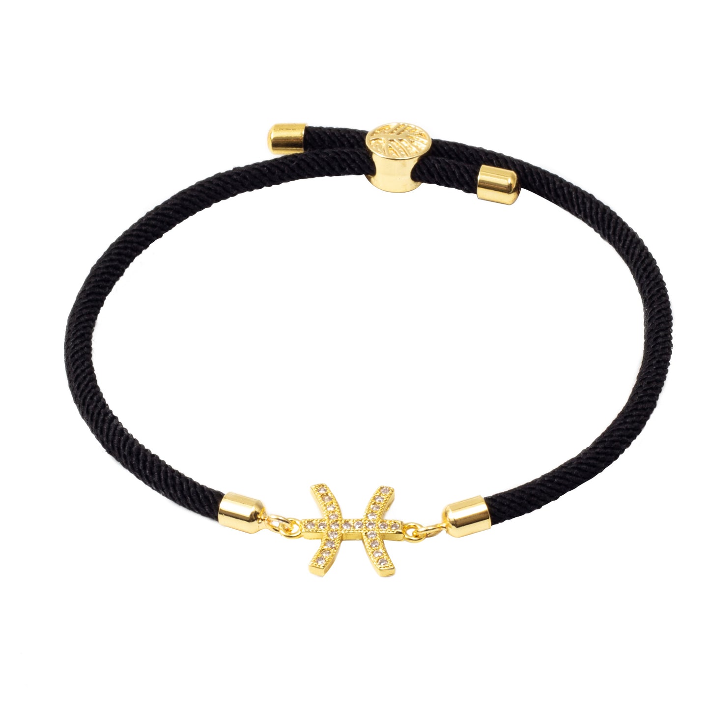 Copper Micro Inlaid Zircon Twelve Constellation Woven Milan Thread Carving Adjustable Bracelet