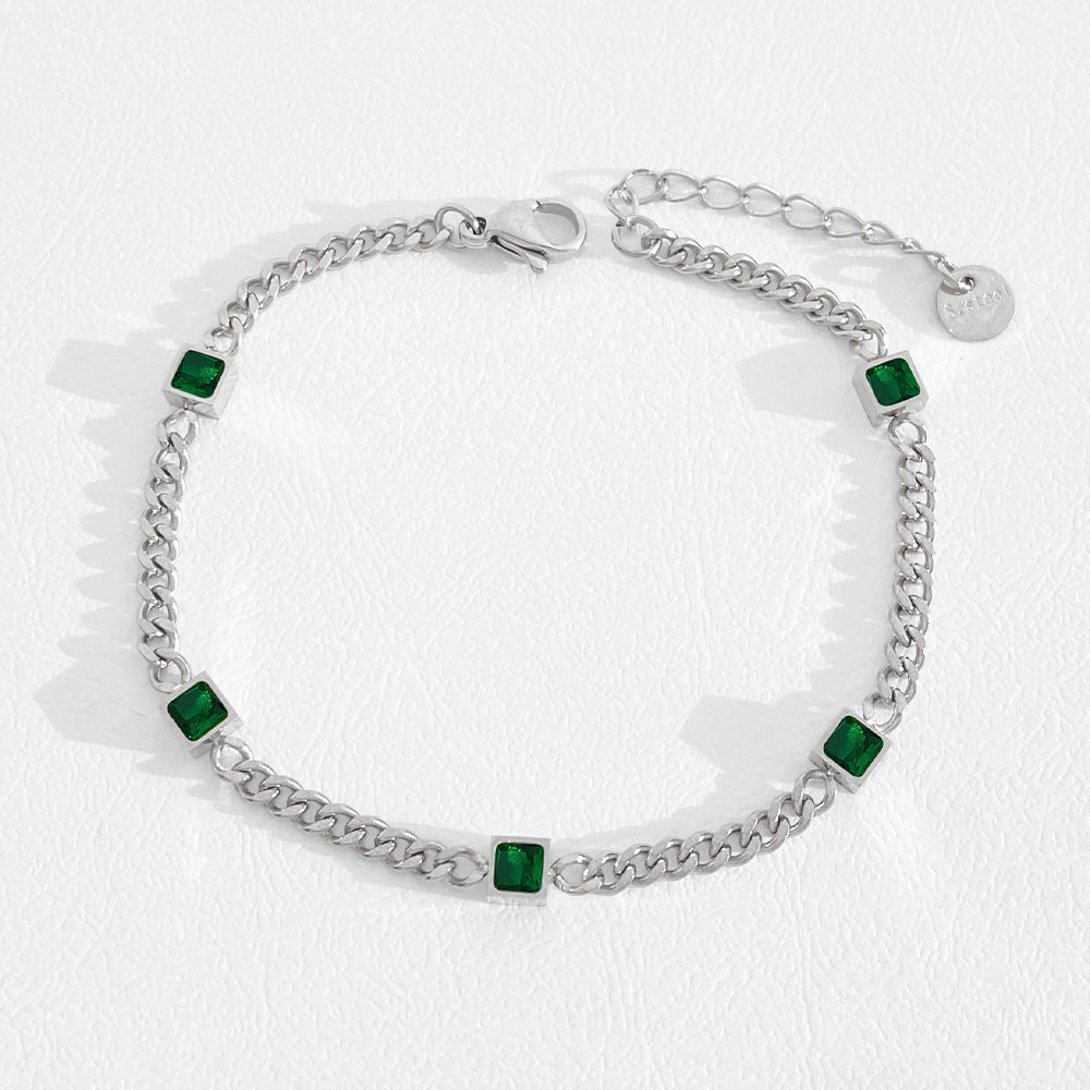 Fashion Stainless Steel Electroplated Small Golden Beads Multi-layer Twin Bracelet