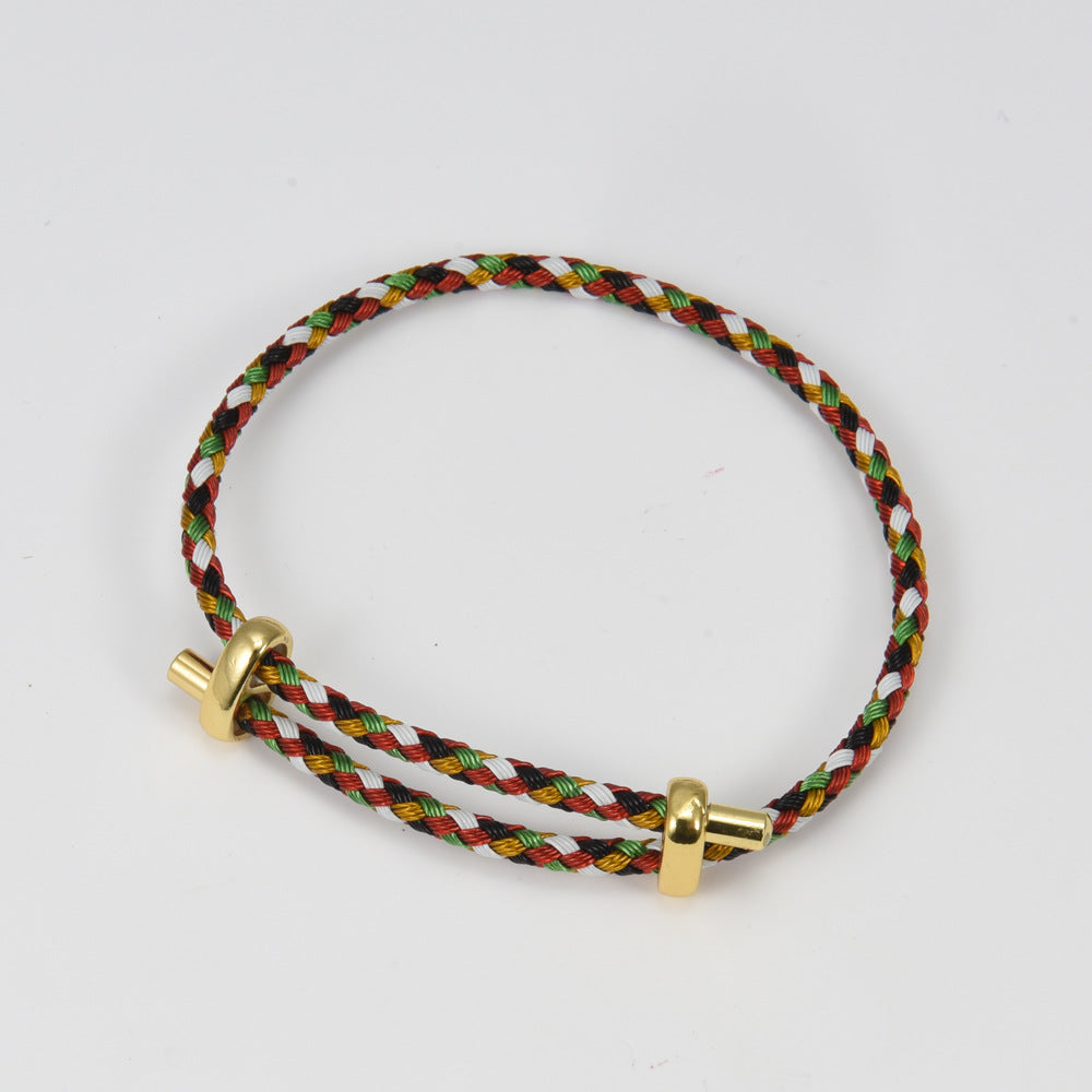 Color Wire Rope Bracelet Adjustable Horoscope Buckle Carrying Strap
