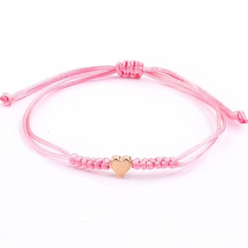 Love Woven Hand Strap Couple Hand-woven Adjustable Red Rope